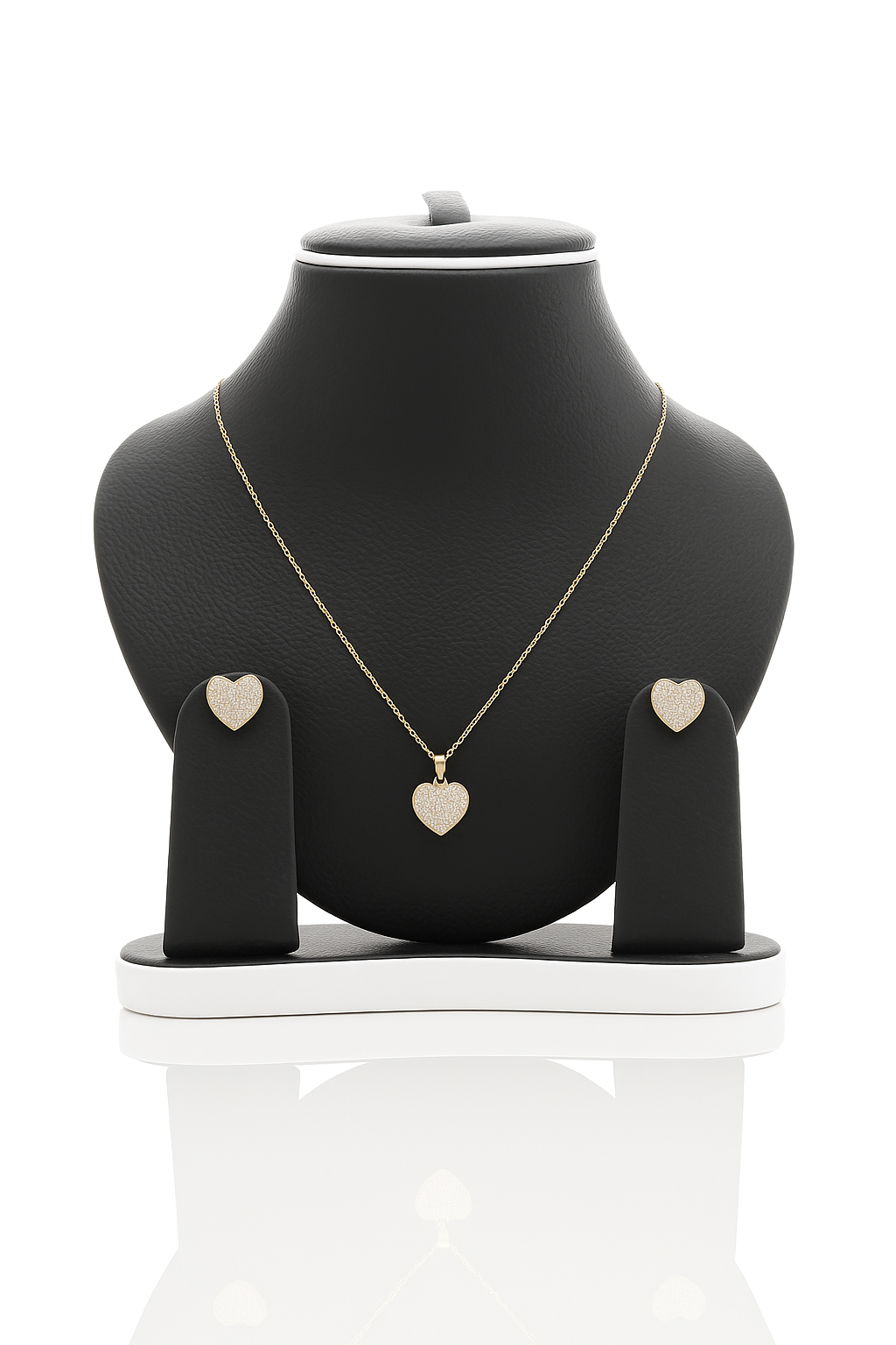 3 pcs Heart Design Jewelry Set (Necklace,Breslet,Eartops)