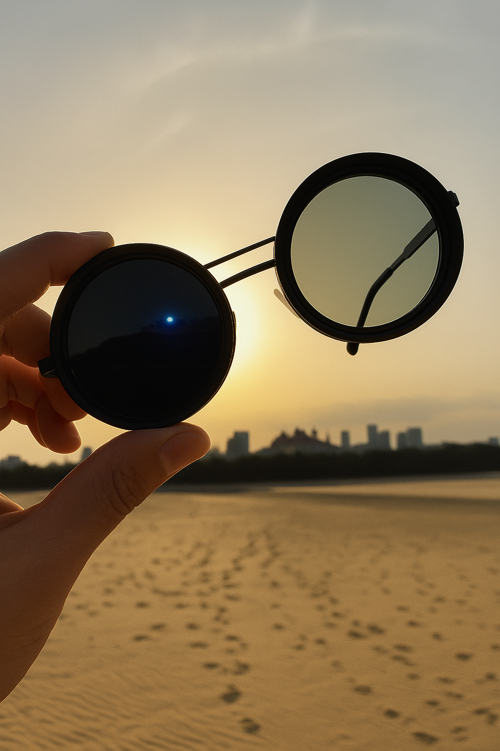 Adjustable shade sunglasses provide polarized glasses for outdoor